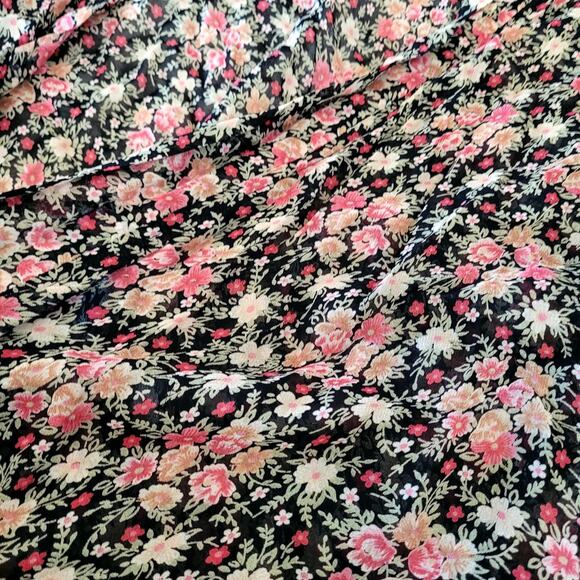 Free people Flowy Floral sheer top Boho Cardigan Kimono - Picture 4 of 6